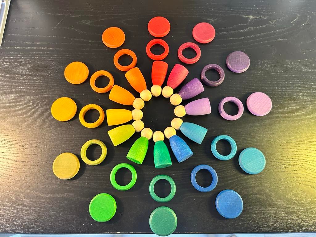 Nieuwe set Grapat regenboog loose parts, Ophalen of Verzenden, Nieuw, Bouwen