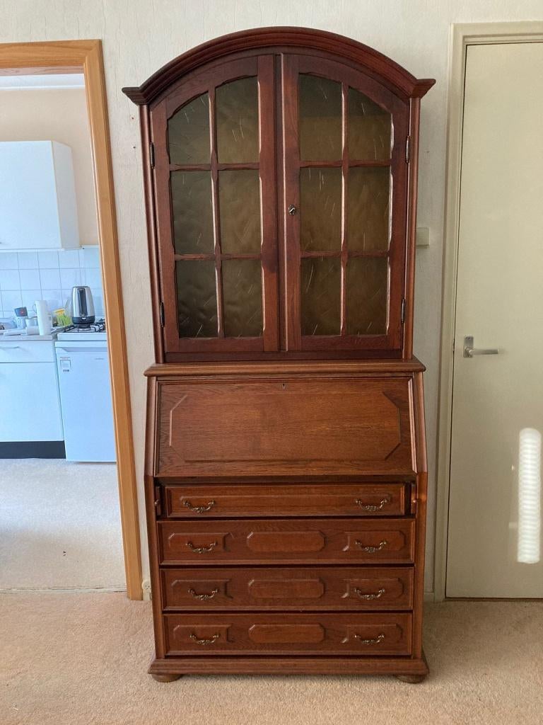 Eiken secretaire kast, Ophalen, Gebruikt