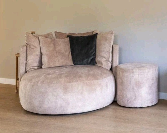 Draaifauteuil (360) Eijerkamp in kleur Oatmeal, Ophalen, Modern, Comfortabel, 75 tot 100 cm, Zo goed als nieuw