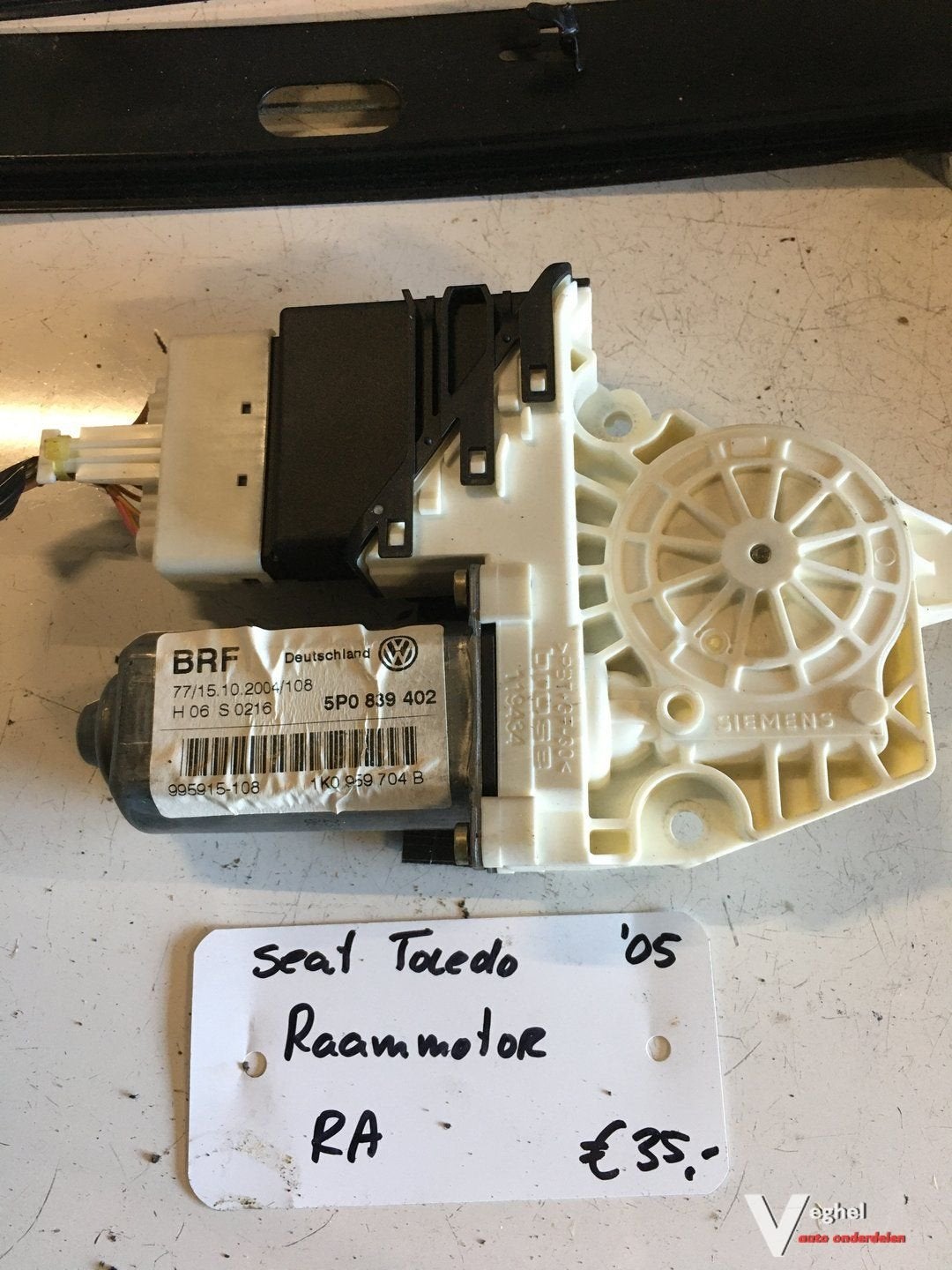 Seat Toledo 2005 Raammotor Rechtsachter, Gebruikt, -, -, Ophalen of Verzenden