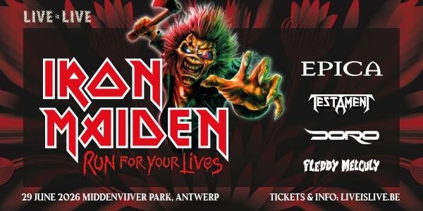 Live is Live - Iron Maiden 29 juni Antwerpen 2 tickets, Tickets en Kaartjes, Twee personen