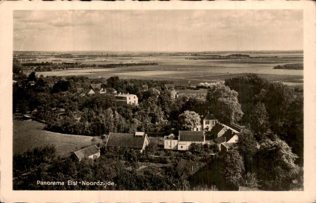 Elst - Panorama - Noordzijde, Ophalen of Verzenden, 1940 tot 1960, Gelopen, Gelderland
