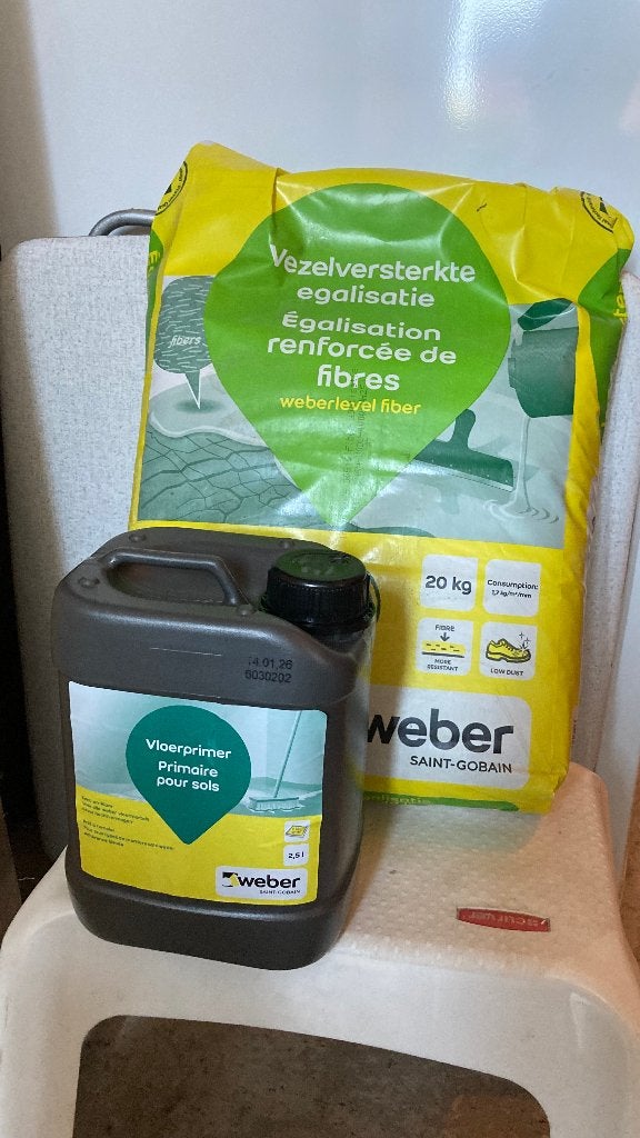 Weber vloerprimer en egalisatiemortel, Ophalen, Zo goed als nieuw, Overige typen