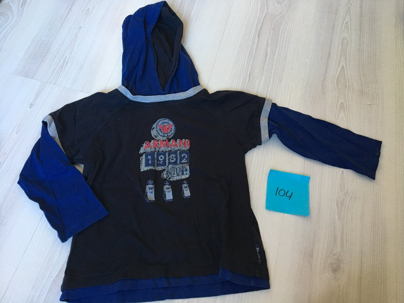 Armani shirt maat 104, Kinderen en Baby's, Kinderkleding | Maat 104, Ophalen, Zo goed als nieuw, Jongen, Shirt of Longsleeve