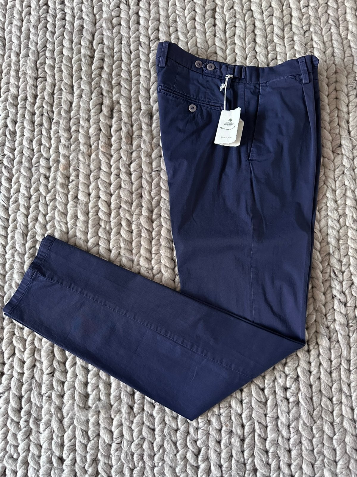 BORRELLI Napoli chino nieuw mt 31. 89,-, Verzenden, Nieuw, Maat 46 (S) of kleiner, Blauw