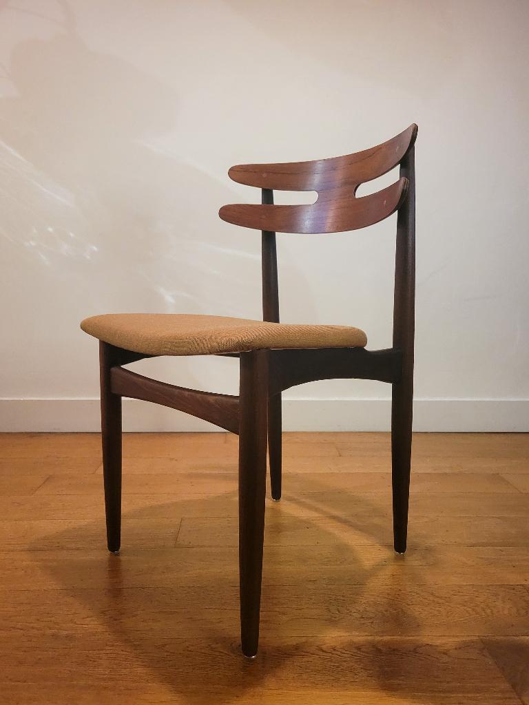 4x Deense stoelen van Johannes Andersen voor Bramin, Ophalen, Gebruikt, Bruin, Vier