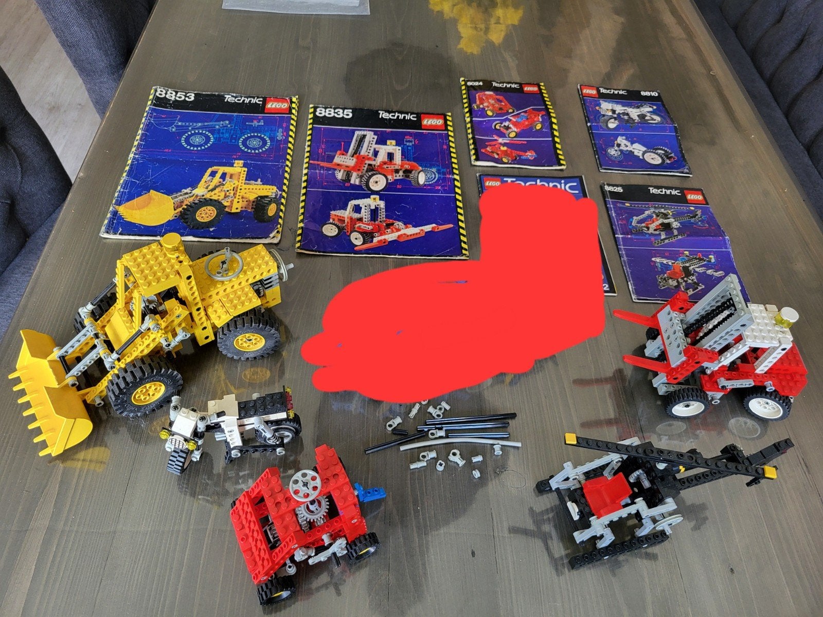 Partij Lego technic vintage 5 sets compleet!, Gebruikt, Lego, Ophalen of Verzenden, Technic
