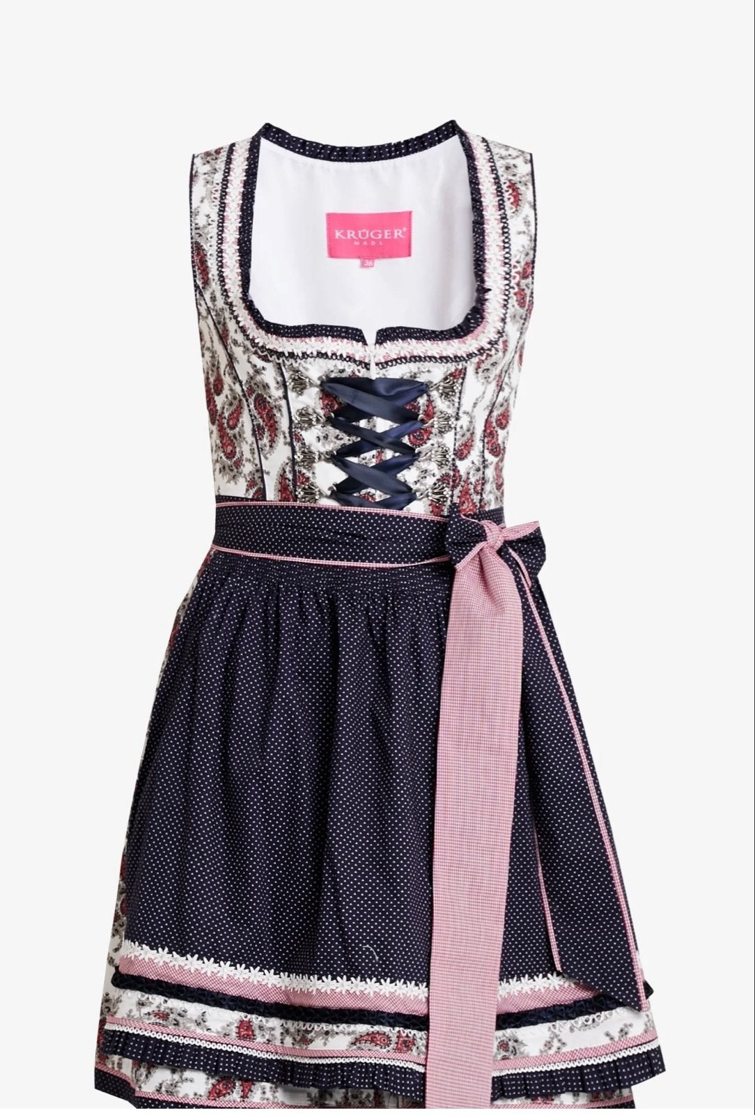 Krüger Madl Dirndl Maat 34 Nieuw (excl. blouse), Meerkleurig, Nieuw, Ophalen of Verzenden, Maat 34 (XS) of kleiner