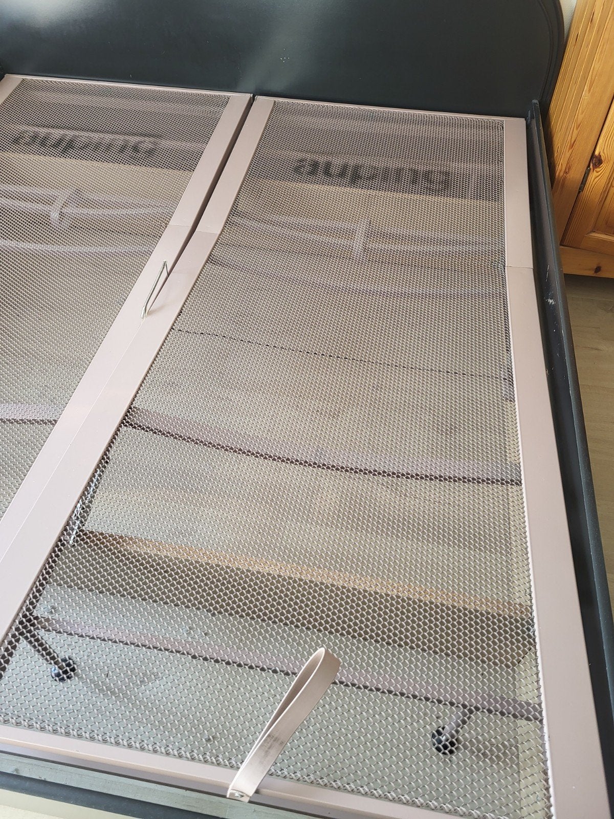 Gratis! 2 verstelbare Auping  bedbodems 90x200 cm met on, Huis en Inrichting, Ophalen, Gebruikt, 90 cm, Tweepersoons