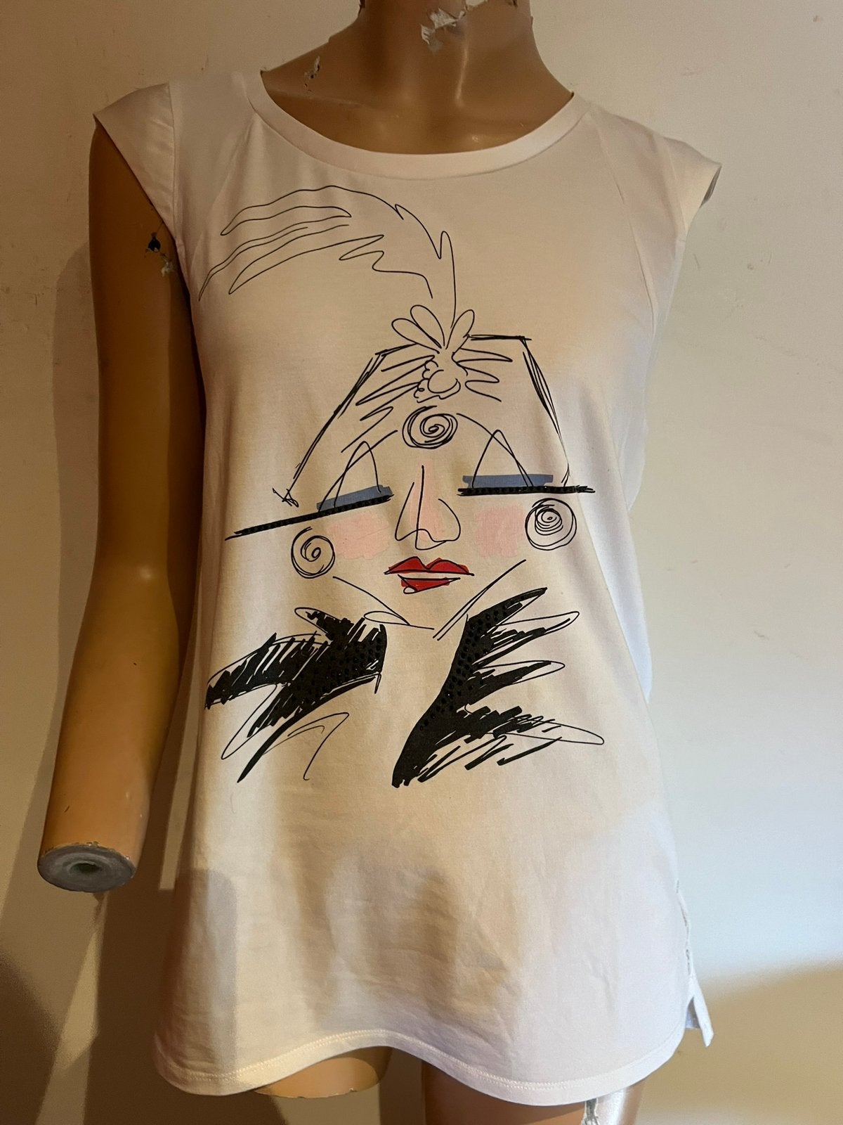 LIU JO shirt met STRASS maat it 42 S origineel ZGAN, Kleding | Dames, G, Liu Jo, Wit, G