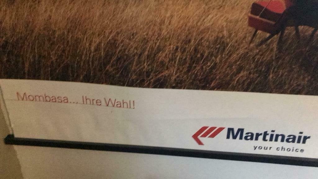 Poster Martinair ´Mombasa ´, Ophalen of Verzenden, -, -, -