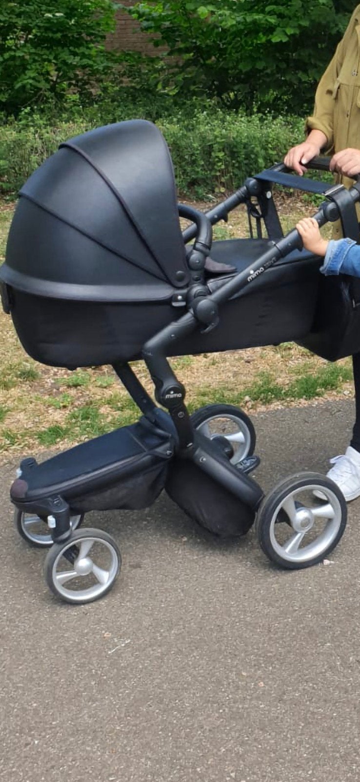 Mima Xari kinderwagen - Zwart, Gebruikt, Met reiswieg, Ophalen, Kinderwagen