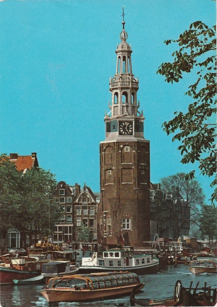 AMSTERDAM Montelbaanstoren met Rondvaartboot, Verzamelen, Verzenden, 1980 tot heden, Gelopen, Noord-Holland