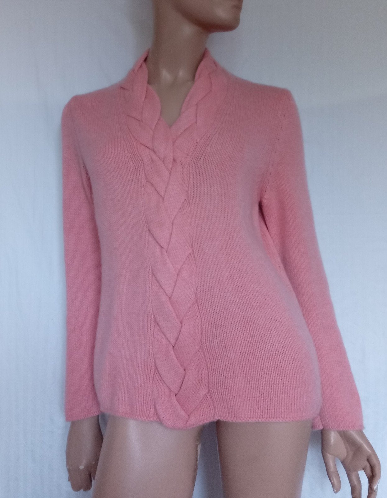 LONGHIN CASHMERE Trui , Maat M, Ophalen of Verzenden, Zo goed als nieuw, Maat 38/40 (M), Roze