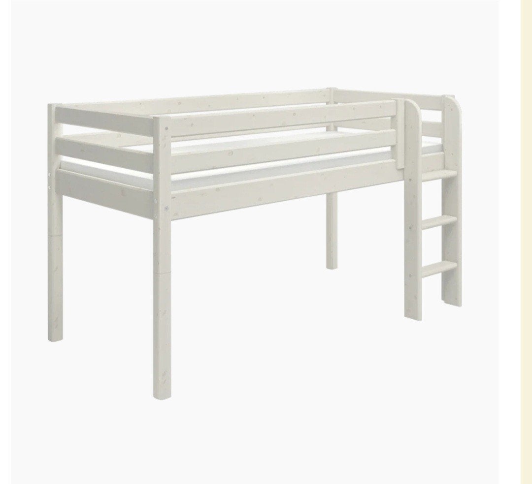 Halfhoogslaper wit met ladder - 78x167x110 cm, Huis en Inrichting, Ophalen, Gebruikt, Minder dan 160 cm, 190 cm of minder