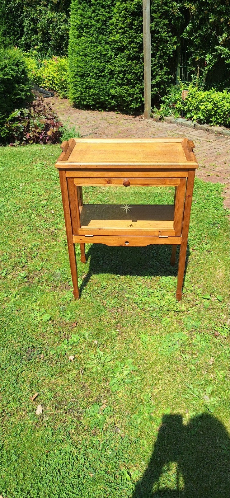 Vintage theekastje met dienblad, Antiek en Kunst, Ophalen