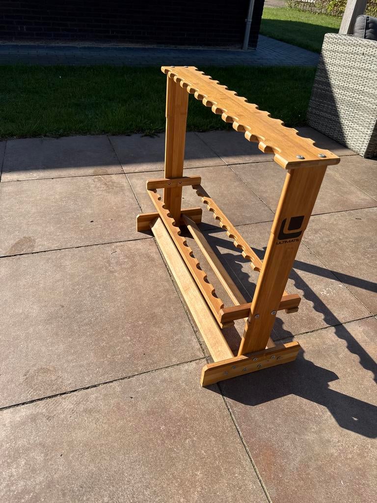 Houten hengelrek voor 24 hengels - Ultimate, Ophalen of Verzenden, Zo goed als nieuw, Overige typen