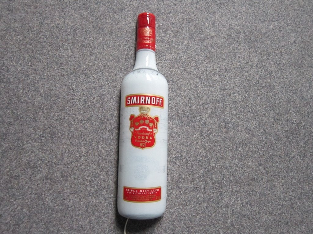 SMIRNOFF LAMP LICHTRECLAME, Ophalen, Zo goed als nieuw, Lichtbak of (neon) lamp