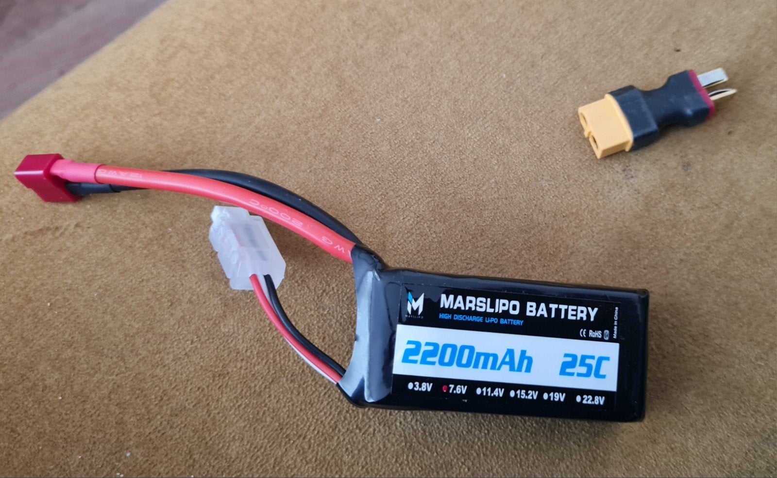 Nieuwe Marslipo 2200mAh 7.6V 2S LiPo Accu voor RC, Ophalen of Verzenden, Nieuw, Oplaadbaar