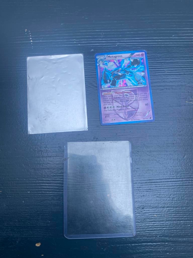 Pokémon kaart Metagross - Licht beschadigd, Ophalen of Verzenden, Gebruikt, Losse kaart