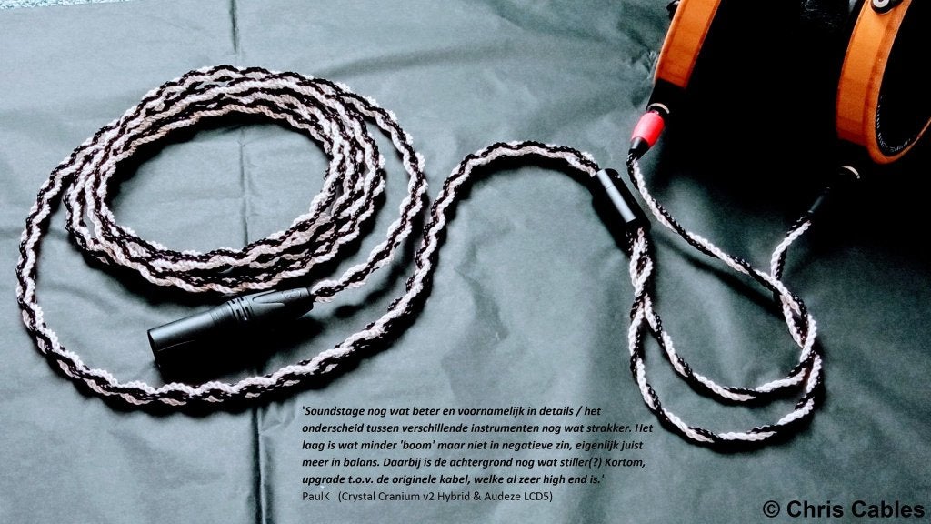 'The Crystal Cranium v2.0' koptelefoonkabel van Chris Cables, Verzenden, Nieuw, 3451HB/44, Minder dan 2 meter