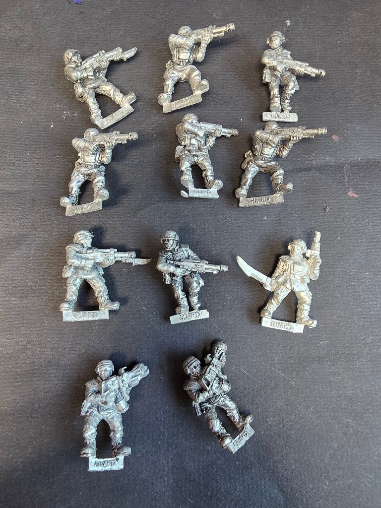 Vintage imperial guard squad pewter warhammer 40k, Hobby en Vrije tijd, Wargaming, Ophalen of Verzenden, Gebruikt, Warhammer 40000