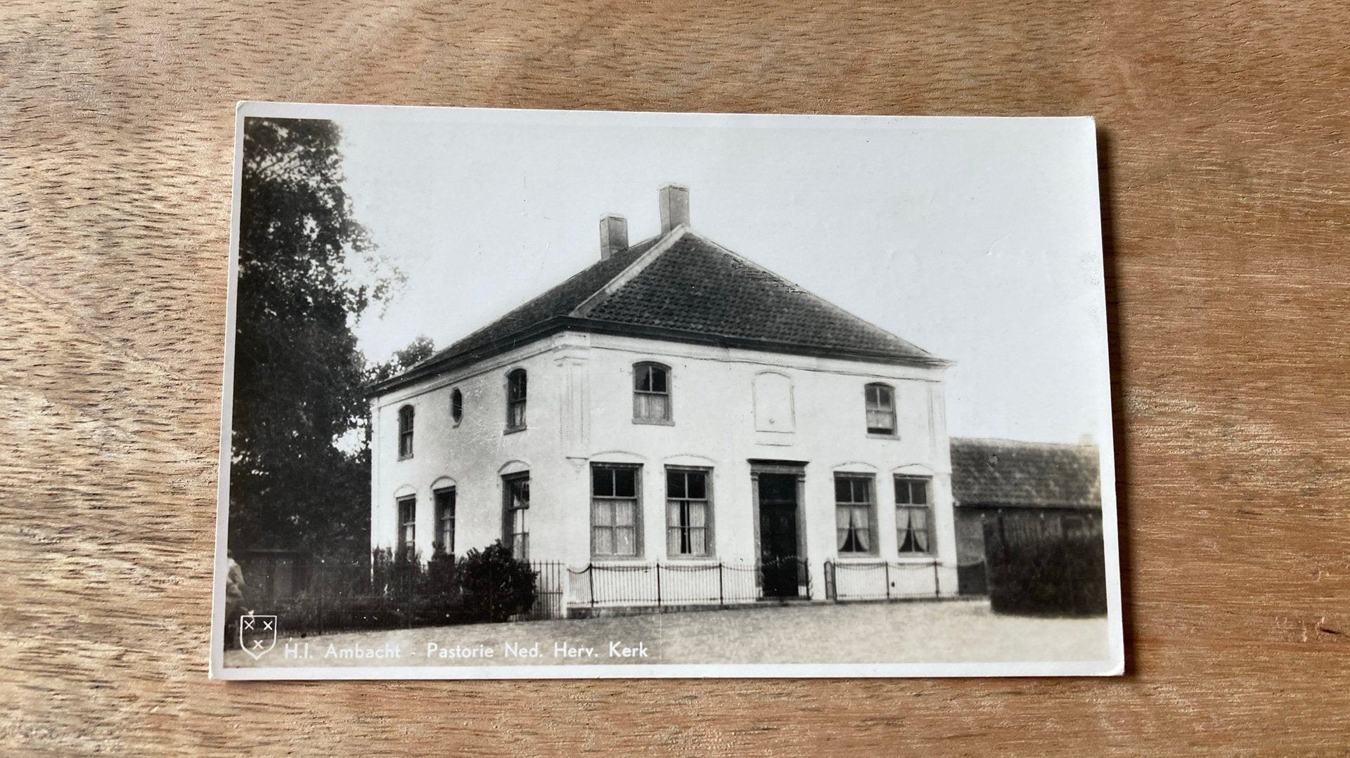 Oude foto ansichtkaart Hendrik Ido Ambacht pastorie, Ophalen of Verzenden, 1940 tot 1960, Gelopen, Zuid-Holland