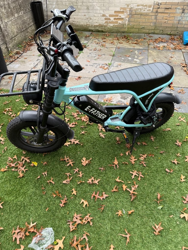 Fatbike c80 mini e-father blauw, Gebruikt, 59 cm of meer, 30 tot 50 km per accu, Ophalen