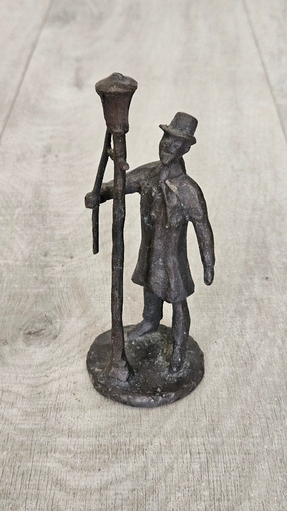 Bronzen beeld lantaarnopsteker 15,5 cm, Ophalen of Verzenden, Nieuw, Mens