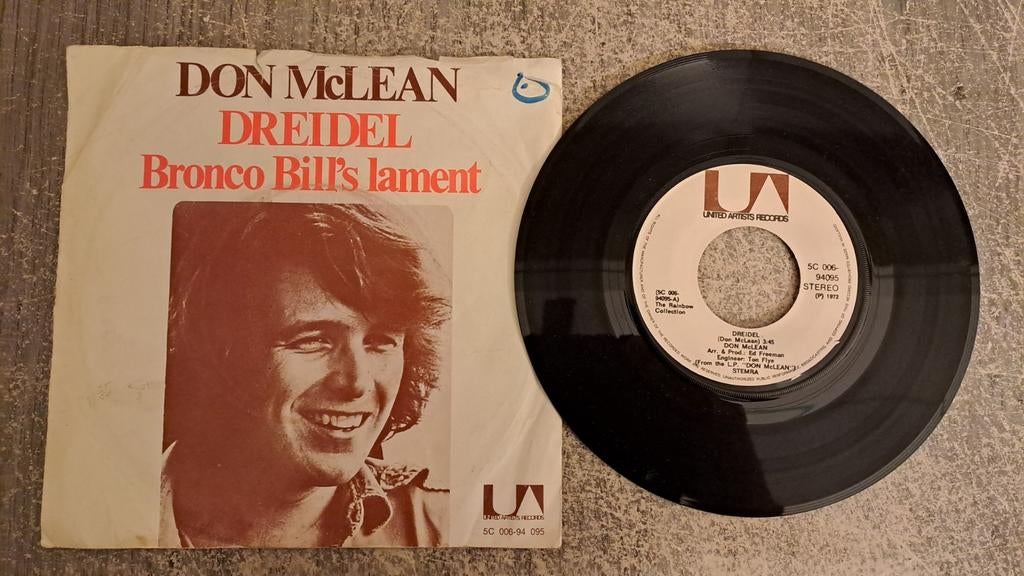 Don mclean  - dreidel, Cd's en Dvd's, Vinyl Singles, Gebruikt, 7 inch, Single, Ophalen of Verzenden