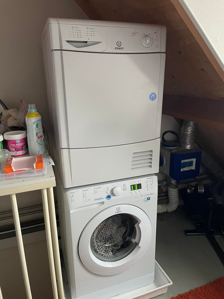 Indesit Wasdroger met piepend geluid IDC75, Witgoed en Apparatuur, Wasdrogers, Ophalen, Wolprogramma, 6 tot 8 kg, Gebruikt