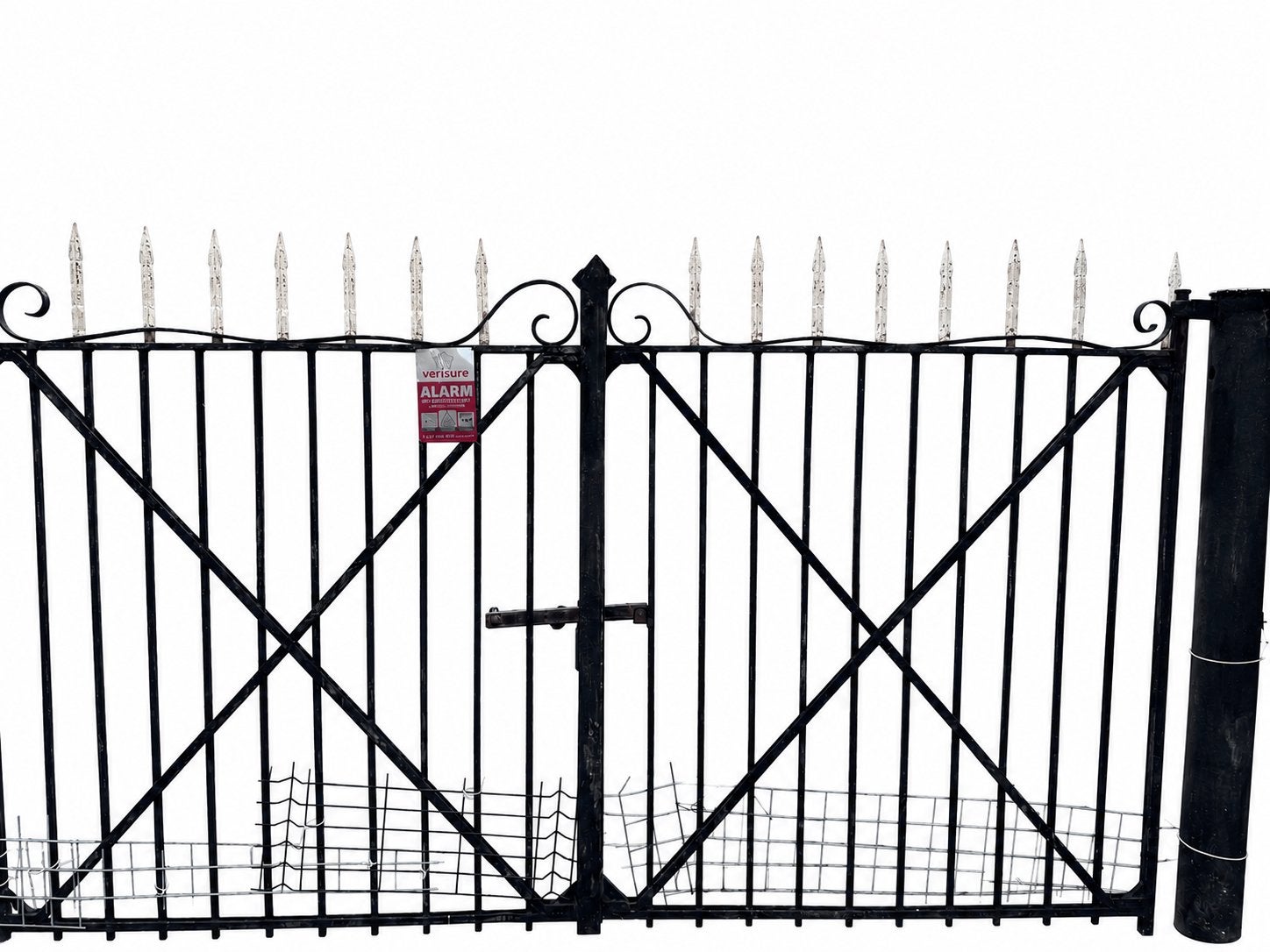 Sierhekwerk met poort - Zwart ijzeren hek, Met poort, Gebruikt, Ophalen of Verzenden, Sierhekwerk