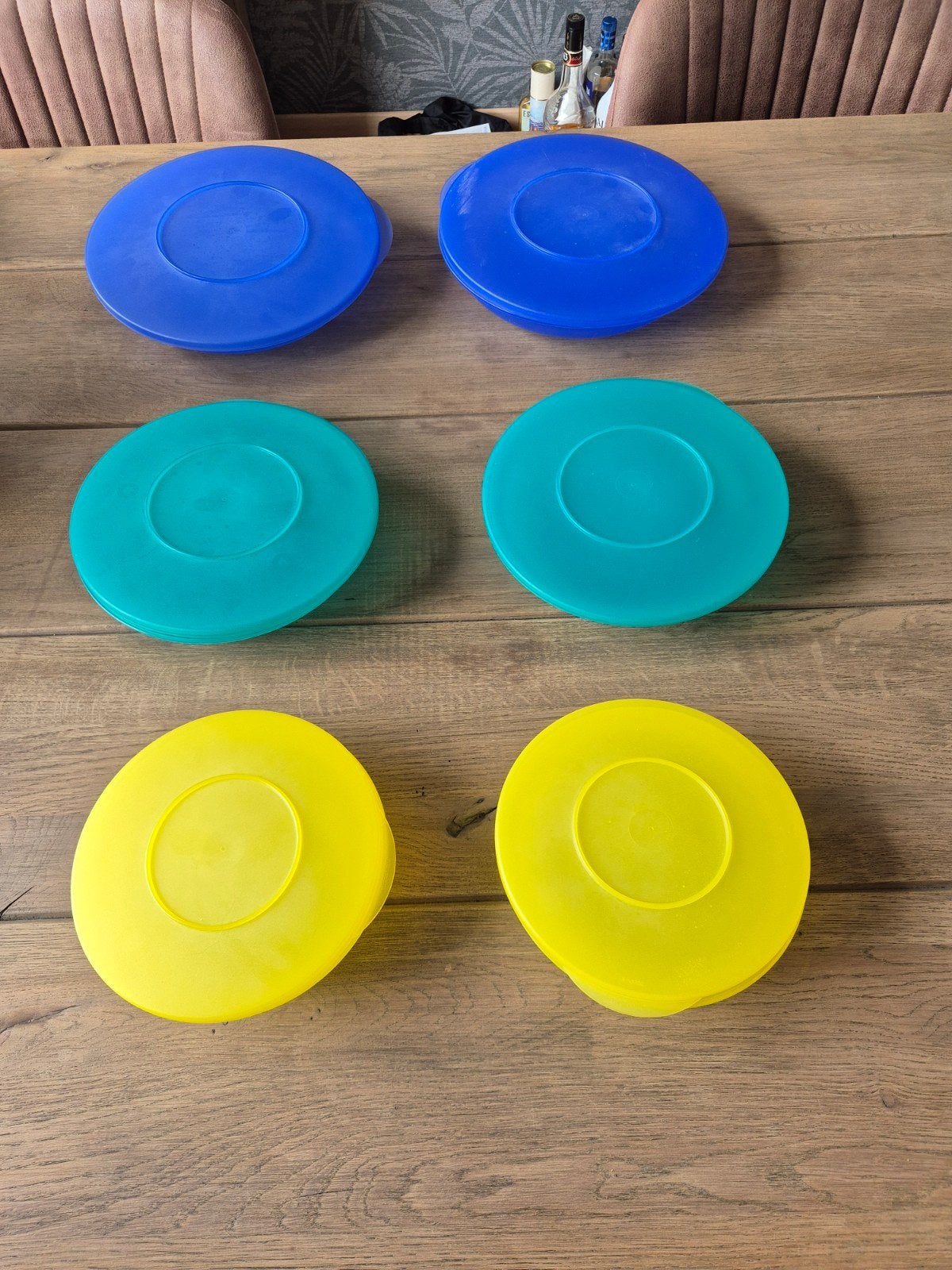 Tupperware schalen met deksel - set van 6, Huis en Inrichting, Keuken | Tupperware, Schaal, Blauw, Nieuw, Ophalen of Verzenden