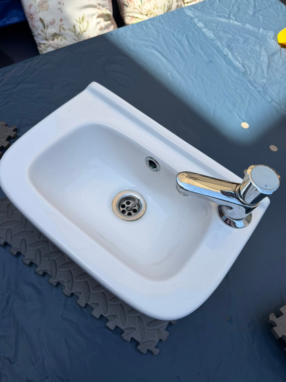 Wasbak wc grohne, Huis en Inrichting, Ophalen, 50 tot 100 cm, Zo goed als nieuw, Minder dan 100 cm