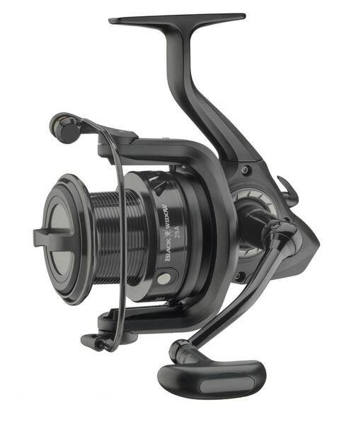 2x Daiwa Black Widow 25A Big Pit, Watersport en Boten, Ophalen of Verzenden, Zo goed als nieuw, Molen