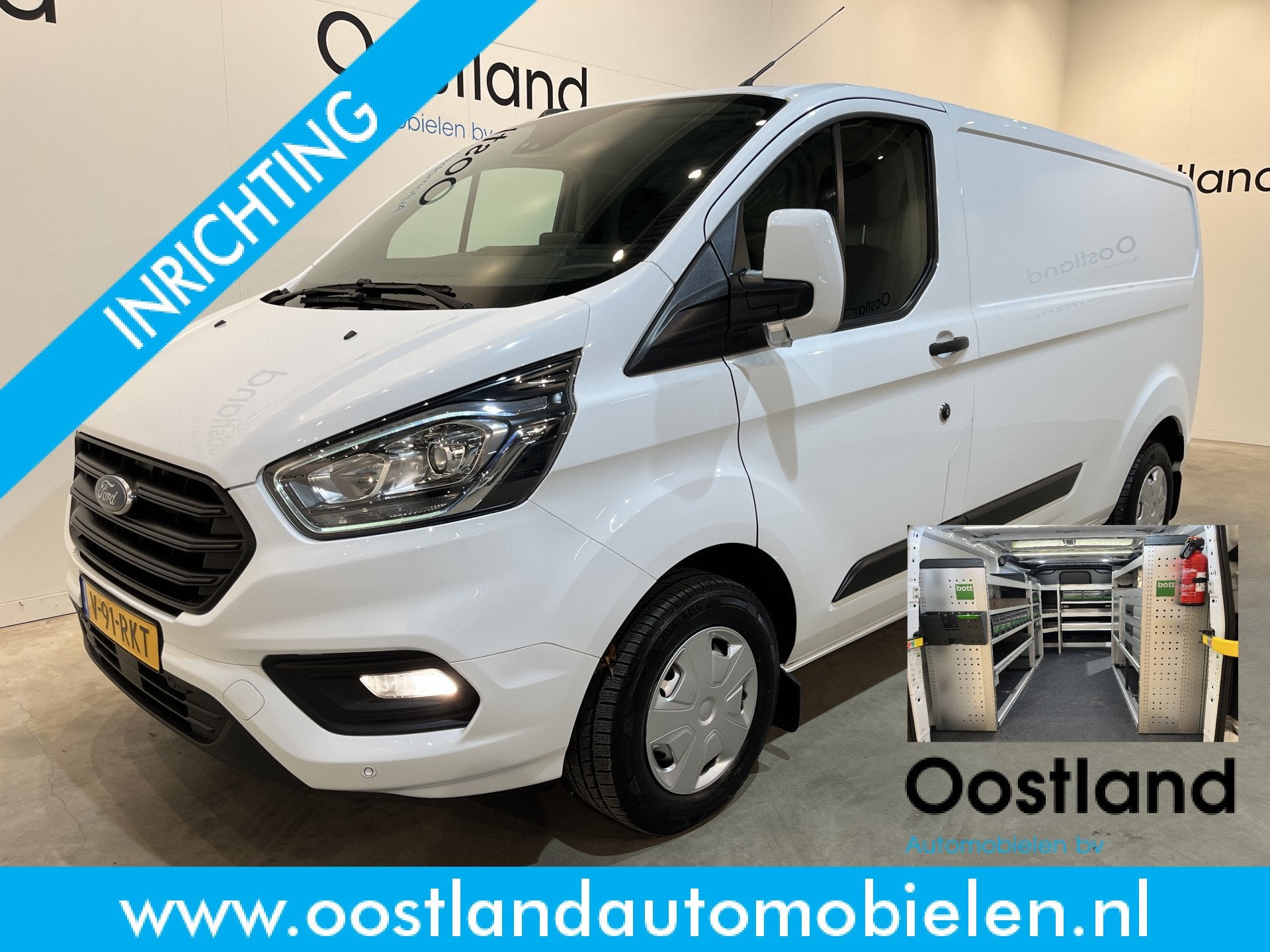 Ford Transit Custom 300 2.0 TDCI L2H1 Trend / Servicebus / B, Auto's, Voorwielaandrijving, 4 cilinders, Wit, Bedrijf