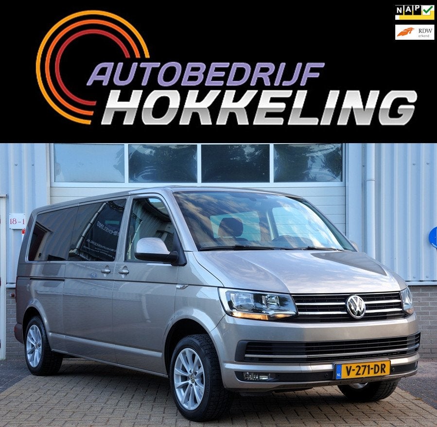 Volkswagen Transporter 2.0 TDI 150pk L2H1 DC Highline; Camer, Auto's, Voorwielaandrijving, Navigatiesysteem, Stof, Gebruikt