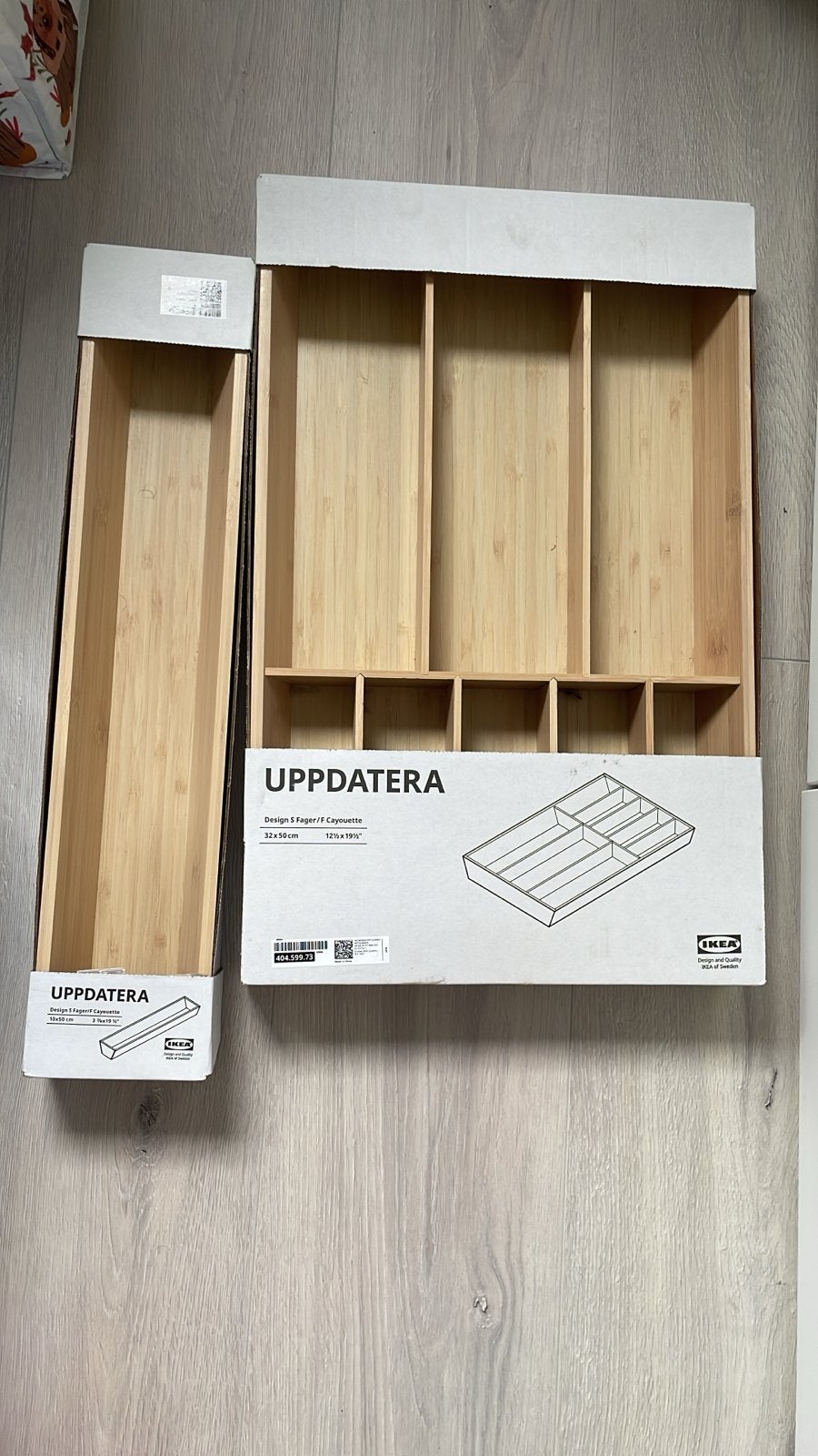IKEA UPPDATERA Bestekbak bamboe NIEUW - 2 stuks, Ophalen, IKEA, Zo goed als nieuw, Hout