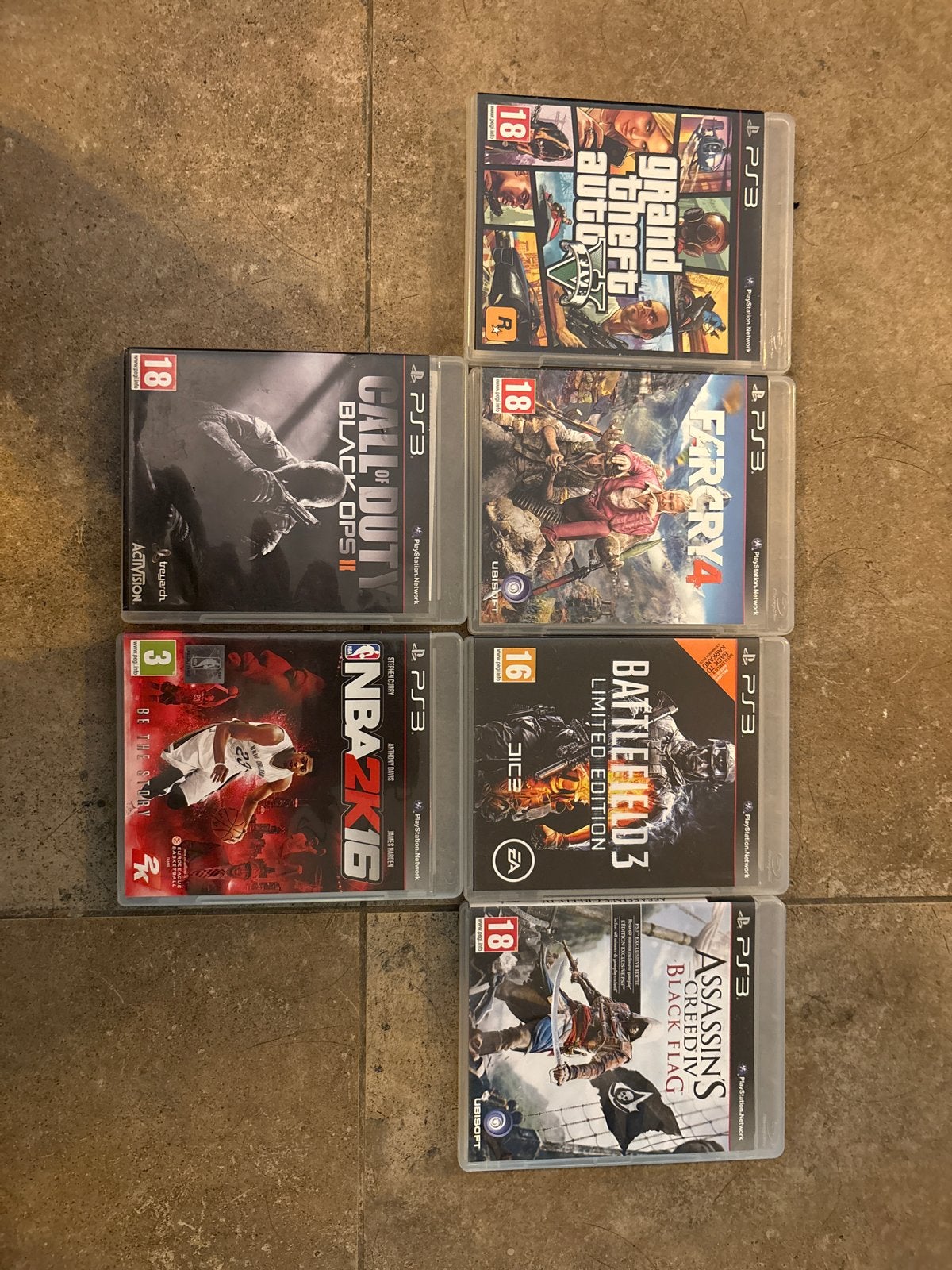 PS3 Spellen Bundel: GTA 5, Far Cry 4, CoD BO2, AC Black Flag, Spelcomputers en Games, Games | Sony PlayStation 3, Avontuur en Actie