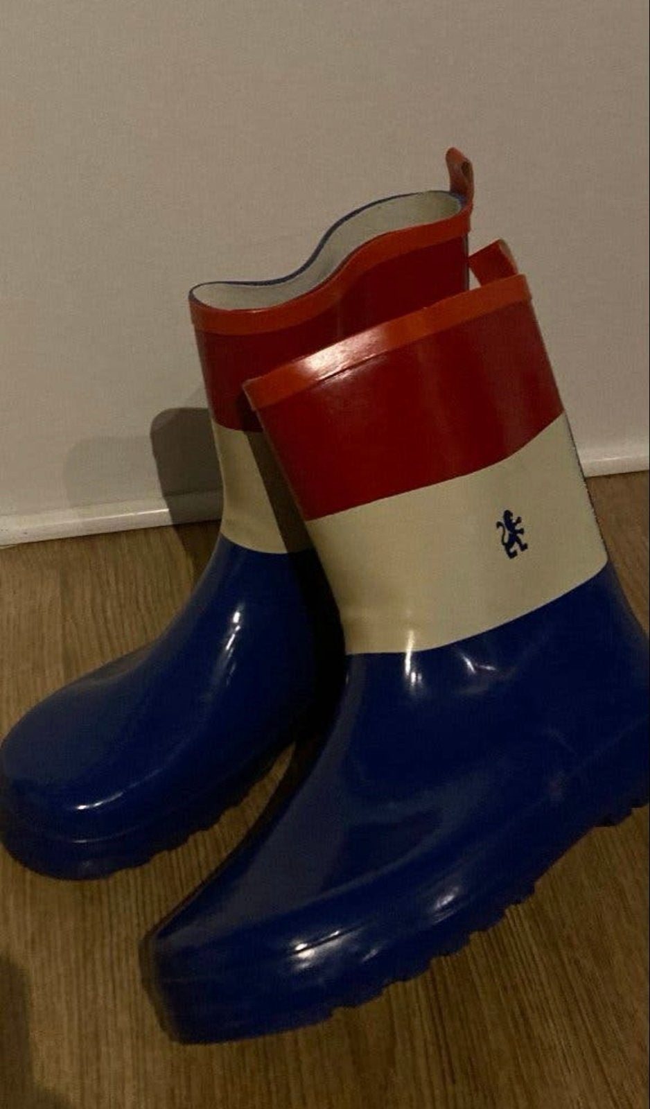 Sourcy regenlaarzen met Nederlandse vlag, maat 40-42, Ophalen of Verzenden, Zo goed als nieuw, Blauw, Regenlaarzen