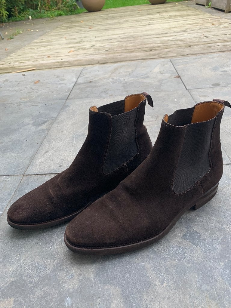 Magnanni suède Chelsea boots 44,5 bruin, Bruin, Boots, Ophalen of Verzenden, Magnanni