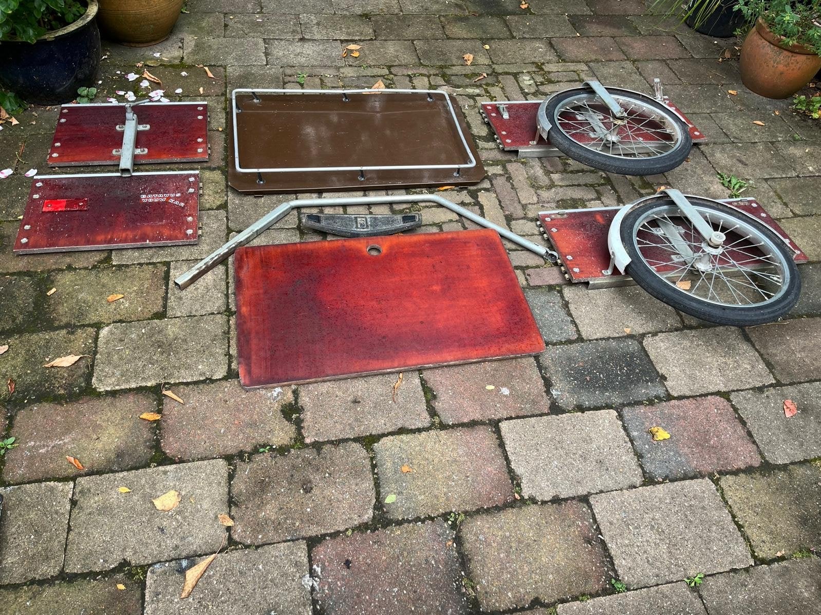 Batavus Vouw Kar - Opvouwbare Fietsaanhanger, Fietsen en Brommers, Fietsaccessoires | Aanhangers en Karren, Ophalen, Gebruikt