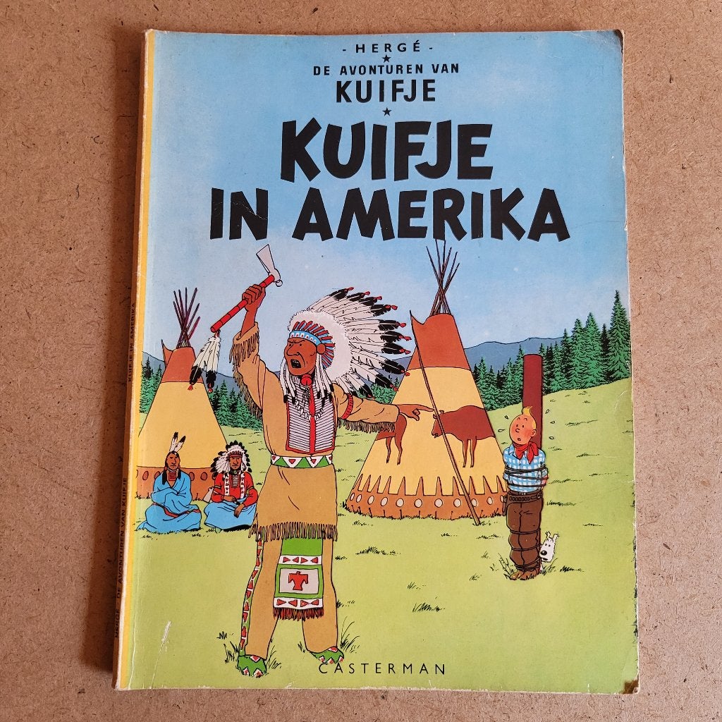 Vintage strip: Kuifje in Amerika, Eén stripboek, Hergé, Ophalen, Gelezen
