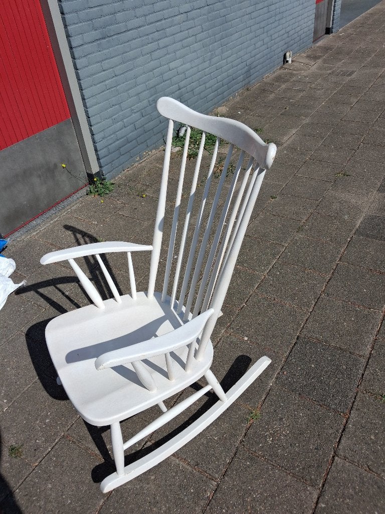 Schommelstoel, Ophalen, Gebruikt, Wit, Grootmoeder