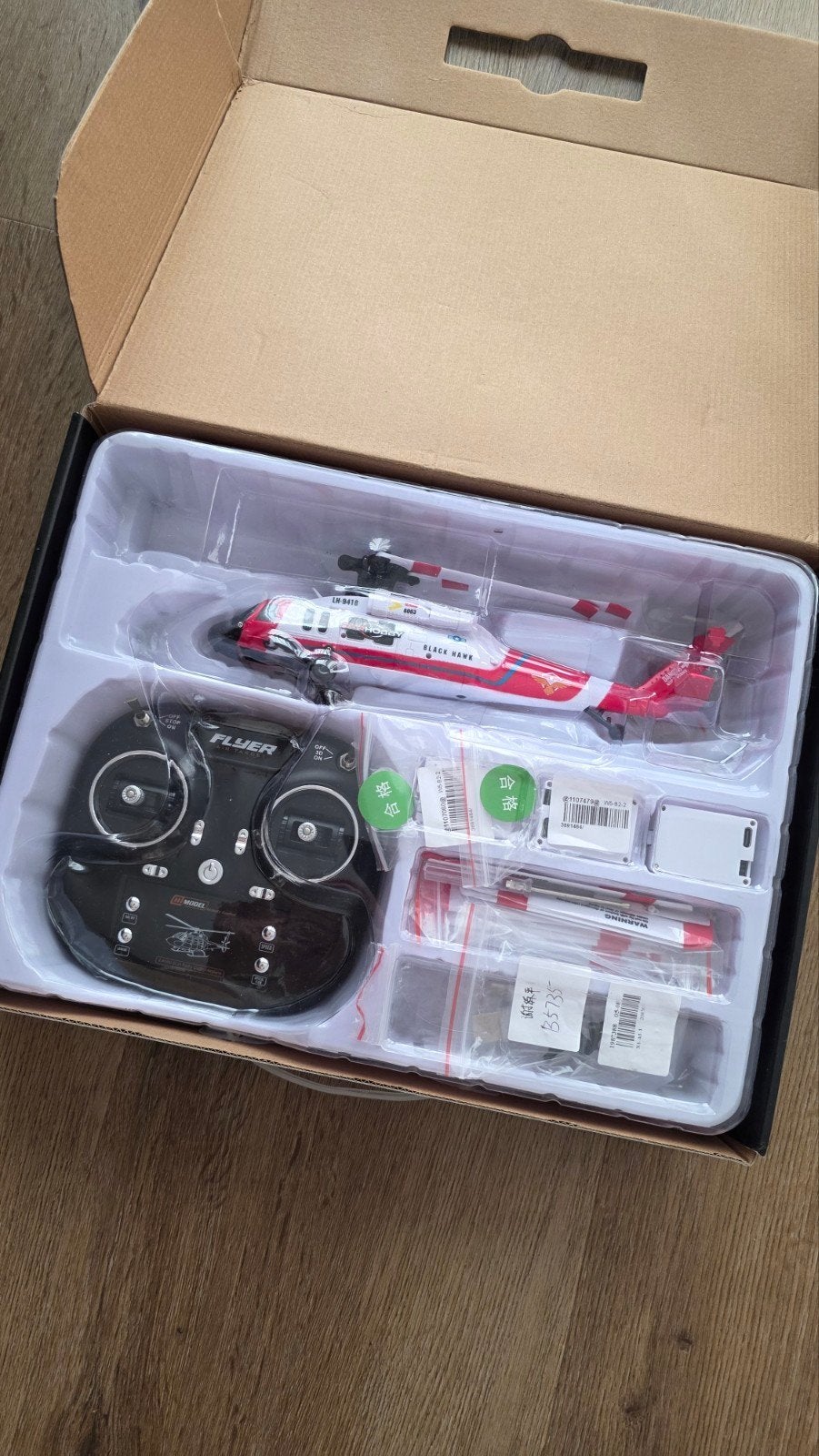 RC Black Hawk helikopter - met extra onderdelen, Elektro, RTF (Ready to Fly), Helikopter, Ophalen of Verzenden