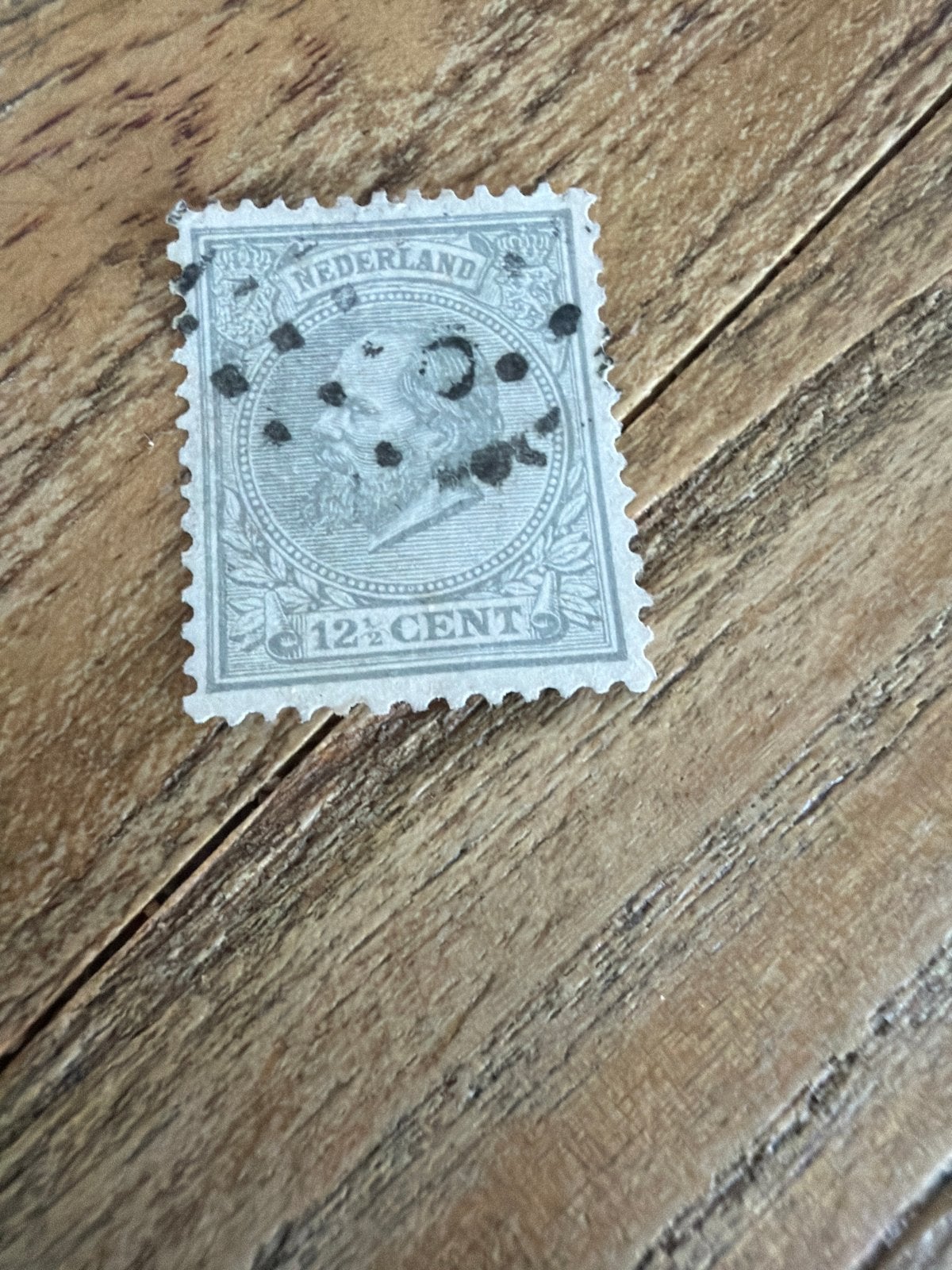 Nederlandse postzegel 12,5 cent Koning Willem III, Postzegels en Munten, Ophalen of Verzenden, T/m 1940, Gestempeld