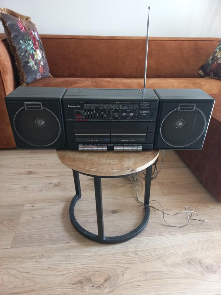 Vintage Panasonic Boombox, afneembare speakers, Gebruikt, Ophalen of Verzenden, Draagbaar, Tuner of Radio