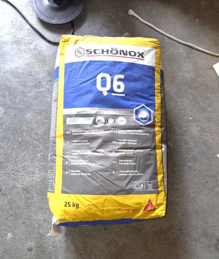 SCHÖNOX Q6 Veelzijdige Poederlijm Grijs 25KG, Doe-het-zelf en Verbouw, Ophalen, Overige typen, Nieuw, Minder dan 20 cm