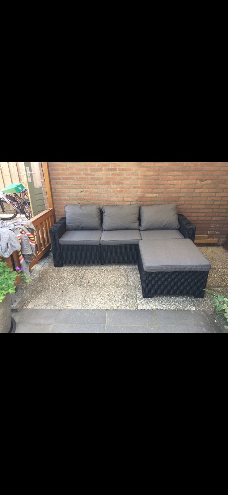 Lounge bank, Ophalen, Kunststof, Bank, 3 zitplaatsen