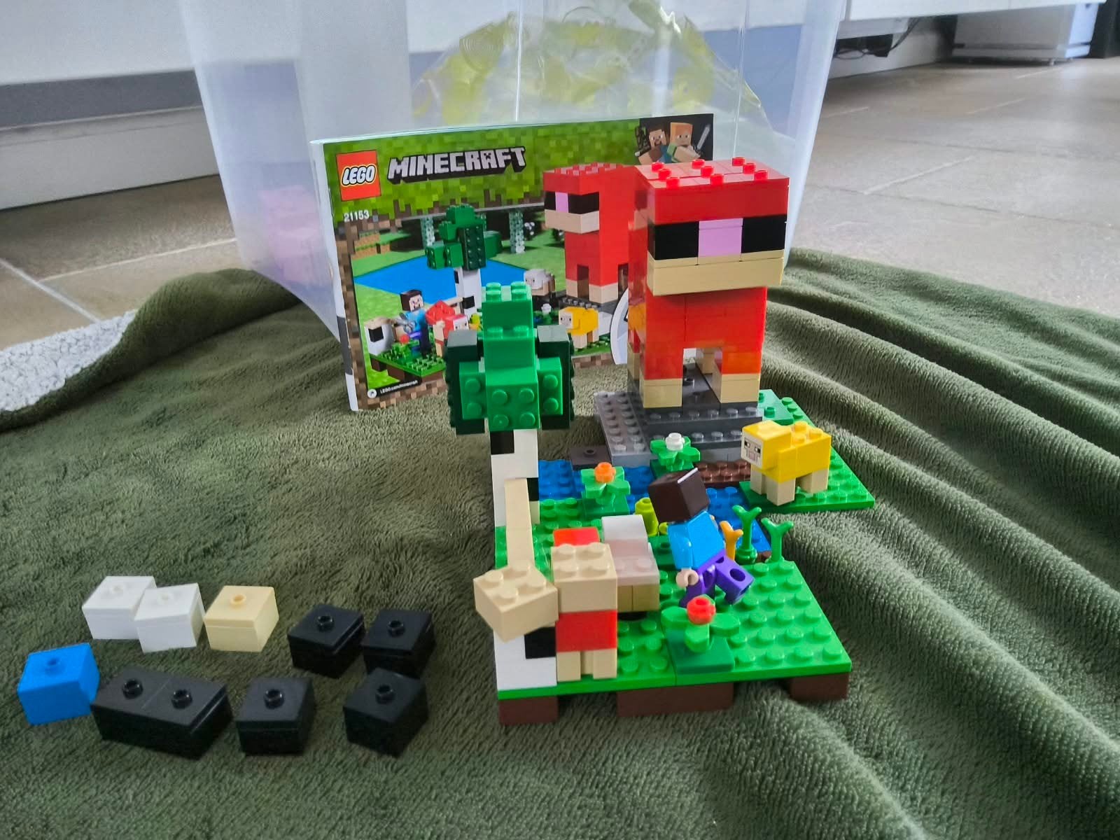 Lego Minecraft De Wolboerderij (21153) complete set, Minecraft, Lego, Inclusief instructies, Ophalen of Verzenden